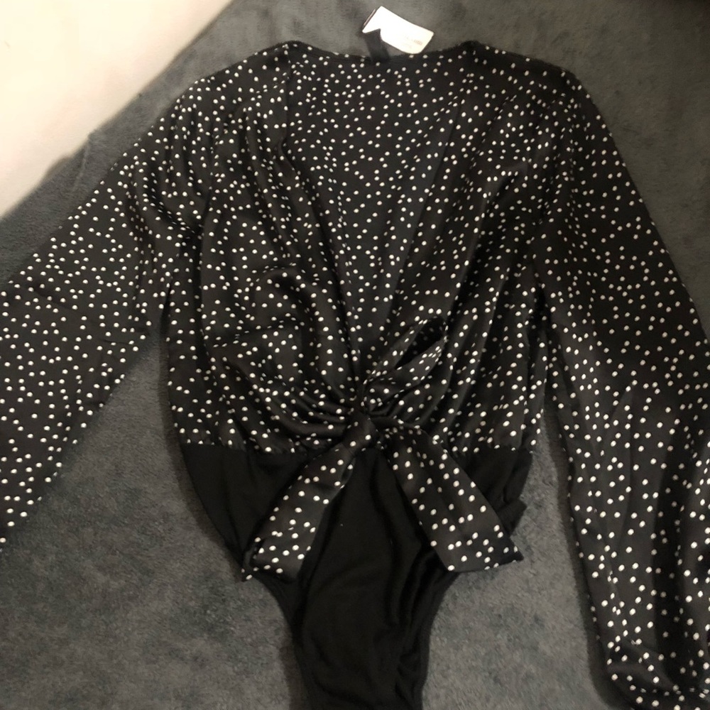 Black Polka dot bodysuit